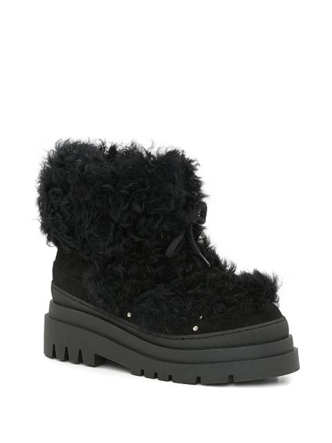 Yves Salomon shearling platform boots - Black - zdjęcie produktu nr 2