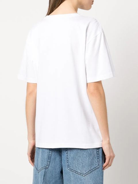Alexander Wang rubberised-logo cotton T-shirt - White