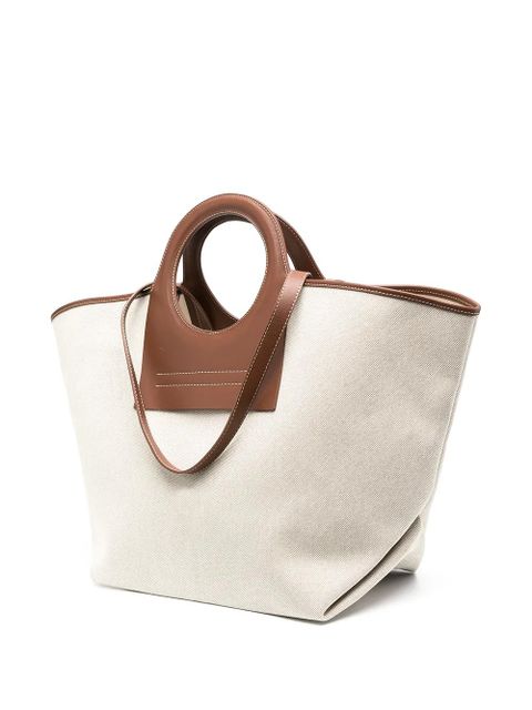 Hereu large Cala canvas tote bag - Neutrals