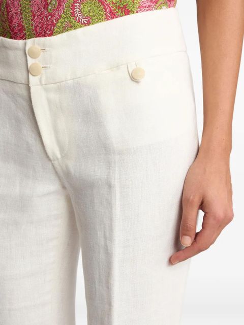 ETRO Pegaso-buttons trousers - White