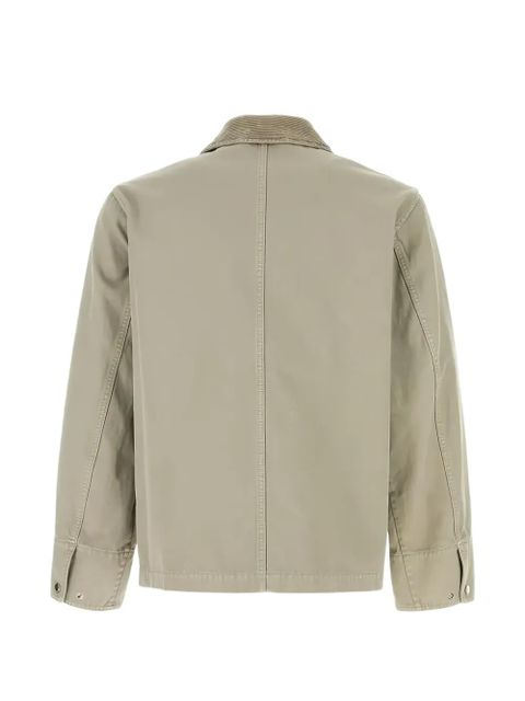 Burberry corduroy-collar embroidered-detail jacket - Green - zdjęcie produktu nr 2