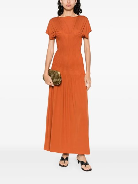 TOTEME knife-pleated maxi dress - Brown - zdjęcie produktu nr 2