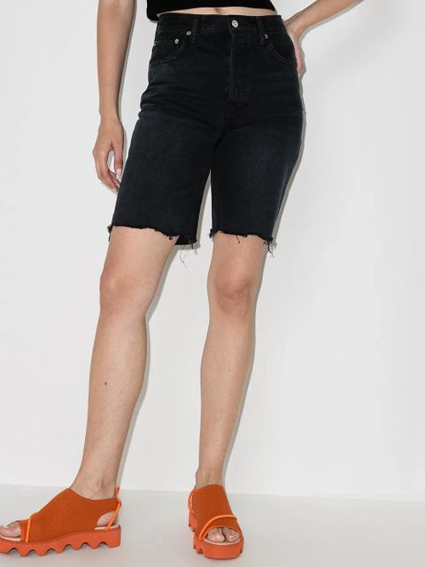 AGOLDE knee-length denim shorts - Black