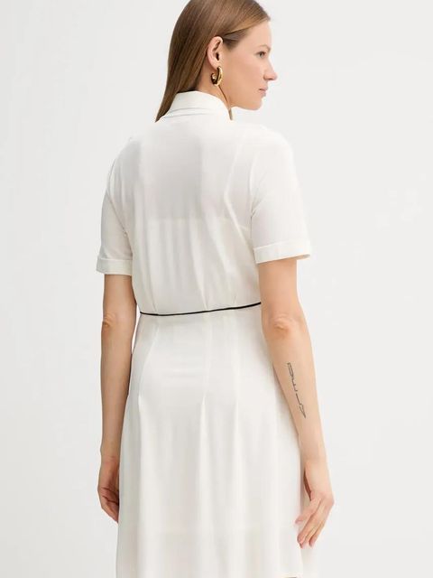 Liu Jo sukienka kolor beżowy mini prosta TA5207 J4883