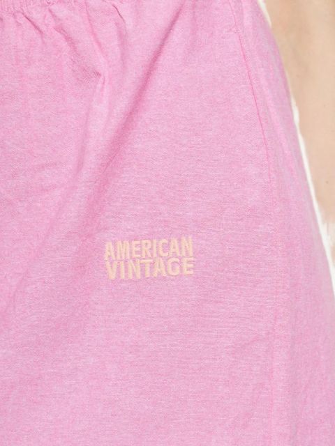 American Vintage lace trim midi skirt - Pink