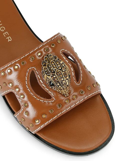 Kurt Geiger London klapki skórzane Eagle Stud Cut Out Flat - zdjęcie produktu nr 2