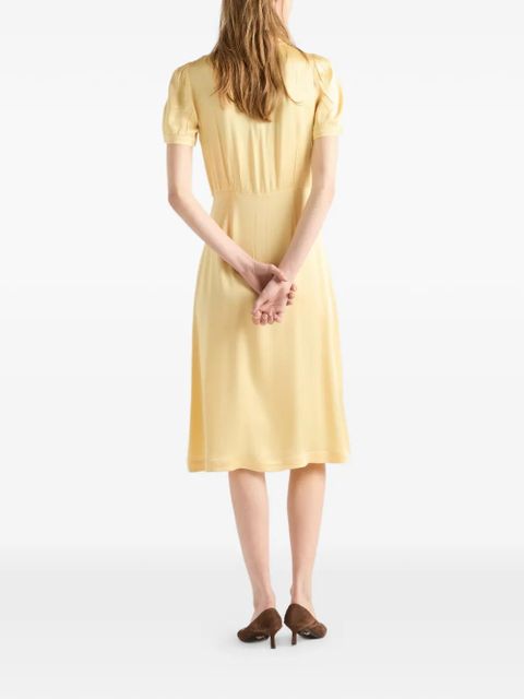 Prada satin crepe dress - Yellow - zdjęcie produktu nr 1