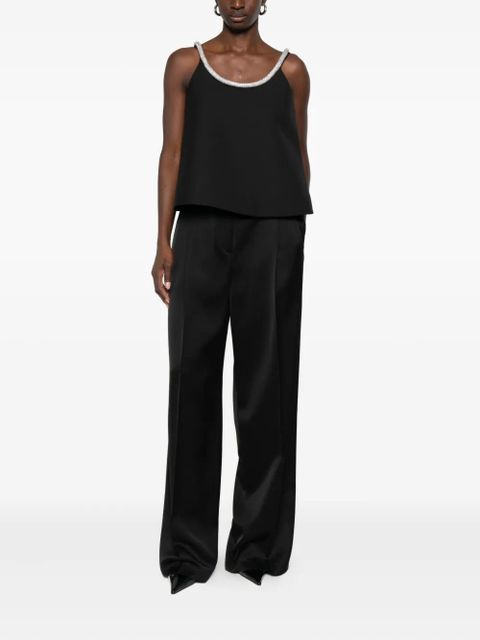 Róhe A-line appliqué-detail top - Black