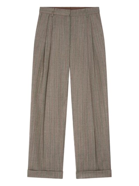 DRIES VAN NOTEN pleated trousers - Grey - zdjęcie produktu nr 1