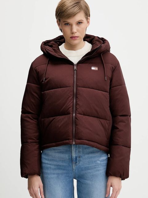 Tommy Jeans kurtka kolor brązowy zimowa DW0DW21625 - zdjęcie produktu nr 1