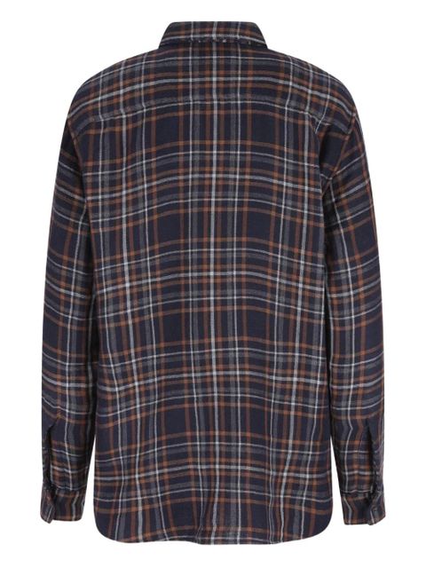 Saint Laurent tie-fastening checked shirt - Black - zdjęcie produktu nr 2