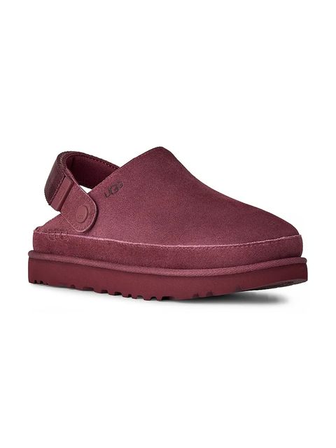 UGG klapki zamszowe Goldenstar Clog damskie kolor różowy 1138252.BTMG - zdjęcie produktu nr 2