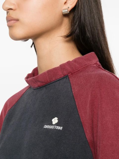 SHUSHU/TONG raglan-sleeve sweater - Grey