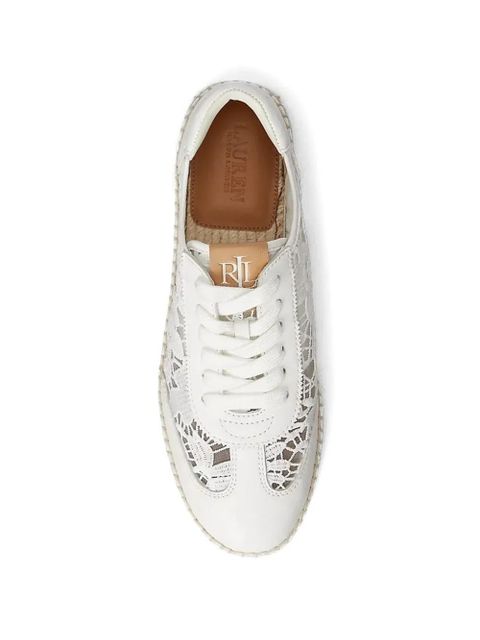 Lauren Ralph Lauren Luize lace platform sneakers - White