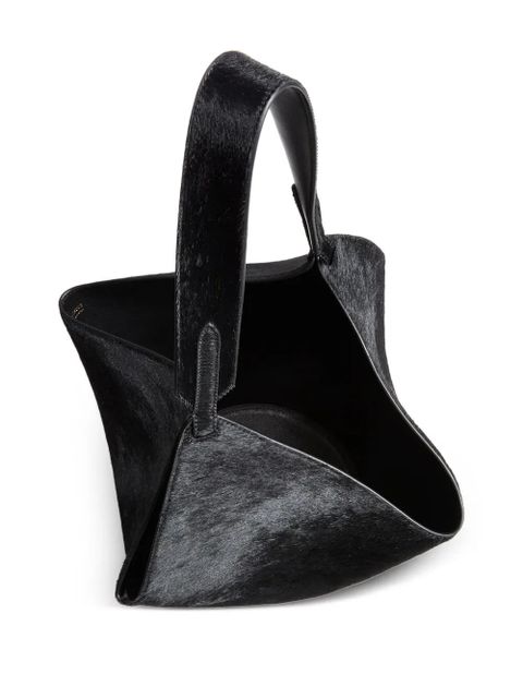 KHAITE chain-detail leather tote bag - Black