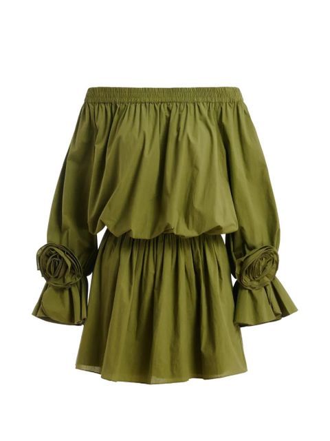 Essentiel Antwerp rosette-embellished mini dress - Green - zdjęcie produktu nr 1