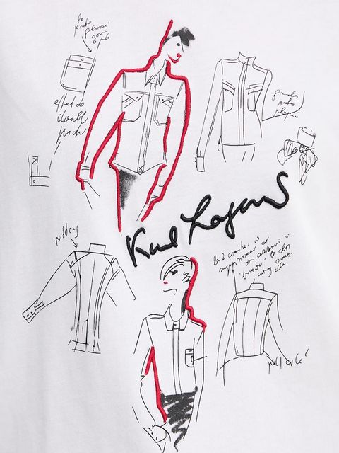 Karl Lagerfeld t-shirt bawełniany damski kolor biały A3W17099