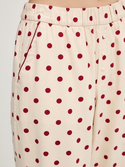 Abercrombie & Fitch spodnie piżamowe damska kolor beżowy KI146-5134-606