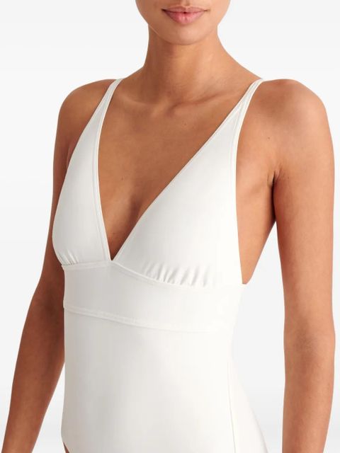 ERES Larcin V-neck swimsuit - White