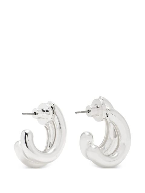 Jenny Bird Florence twisted hoop earrings - Silver - zdjęcie produktu nr 2