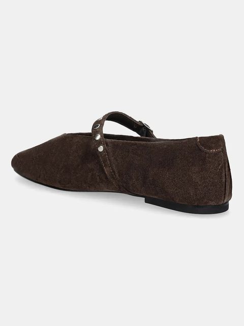 Answear.LAB baleriny zamszowe kolor brązowy