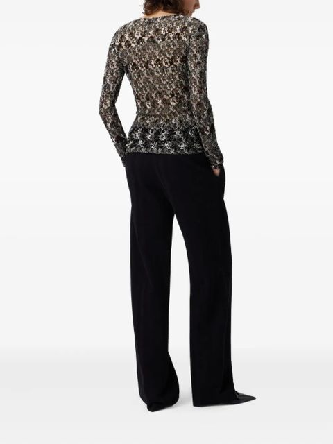 Missoni floral-lace long-sleeve top - Black