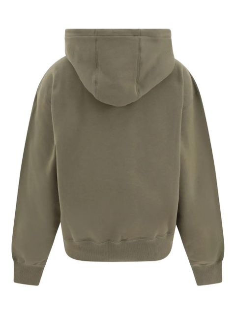 Saint Laurent logo-embroidered hoodie - Green - zdjęcie produktu nr 2