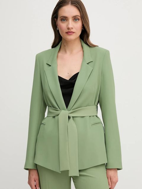 Sandro Ferrone marynarka kolor zielony niezapinana gładka S25XBEFASTY - zdjęcie produktu nr 1