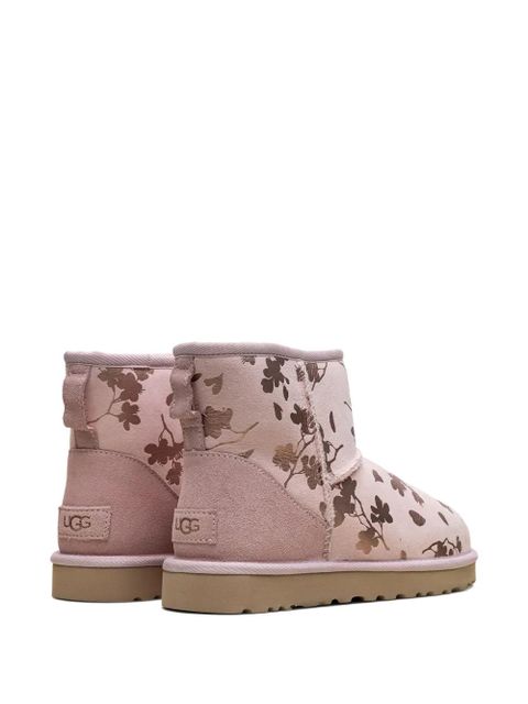 UGG floral foil mini boots - Pink