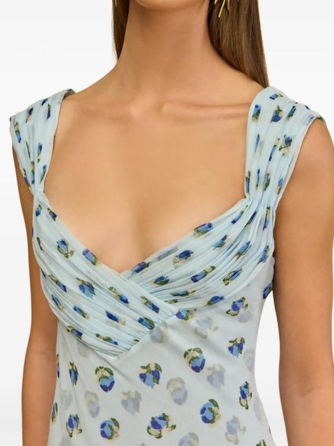 Cult Gaia Eliseo ruffled floral maxi dress - Blue - zdjęcie produktu nr 2