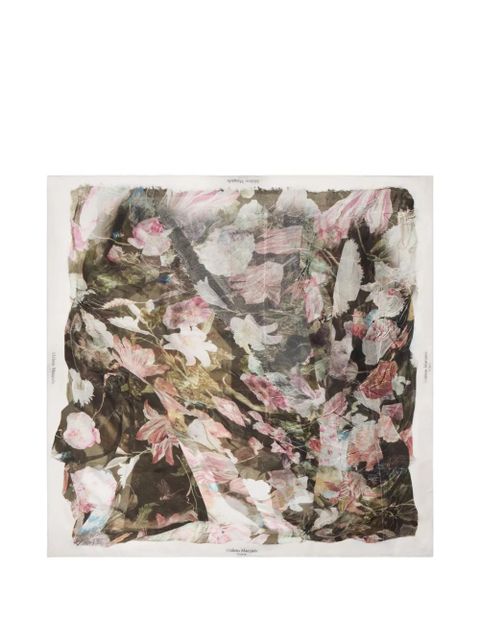 Maison Margiela floral-print scarf - Neutrals - zdjęcie produktu nr 1