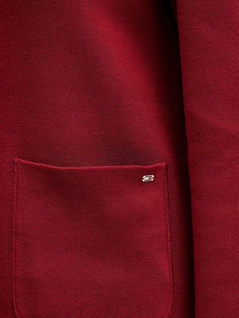 Tommy Hilfiger kardigan dwustronny kolor czerwony lekki WW0WW40846