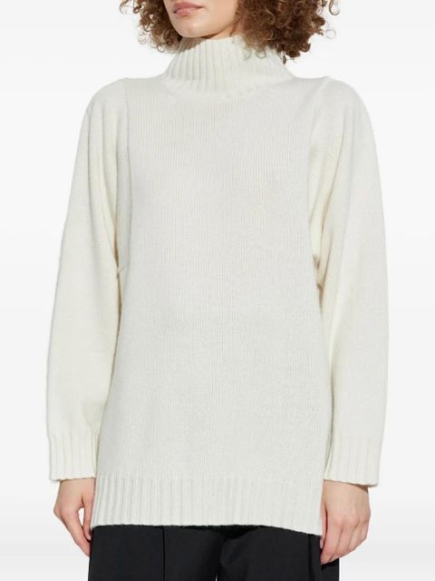 Max Mara high-neck long-sleeve sweater - White
