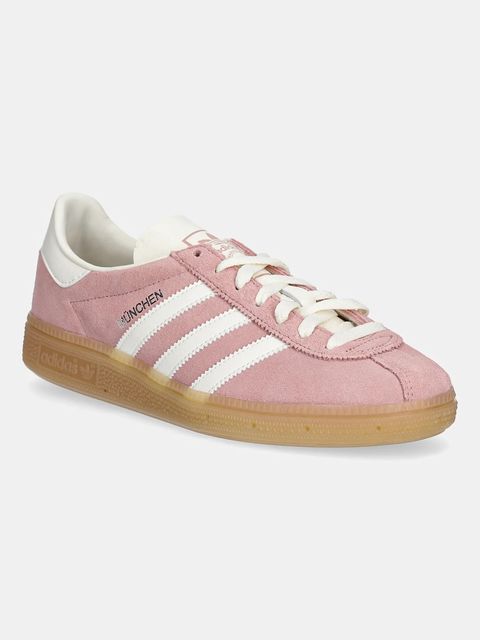 adidas Originals sneakersy zamszowe Muenchen damskie kolor różowy JS3992 - zdjęcie produktu nr 1