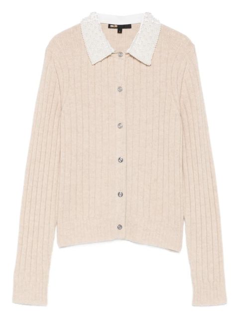 Maje beaded-collar cardigan - Neutrals - zdjęcie produktu nr 1