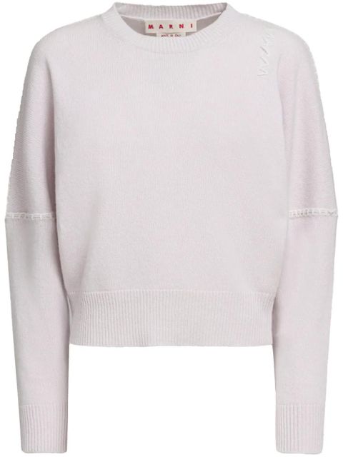 Marni whipstitch-trim sweater - Pink - zdjęcie produktu nr 1