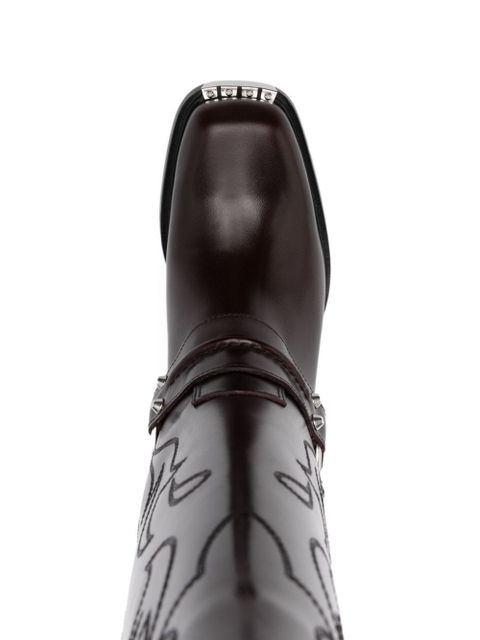 SANDRO 50mm square-toe boots - Red