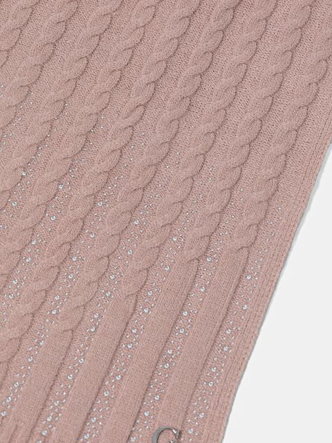 Guess szalik damski kolor różowy z aplikacją AW5384 POL03