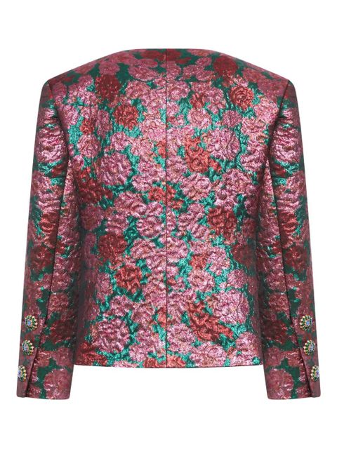 Saint Laurent brocade single-breasted jacket - Red - zdjęcie produktu nr 2