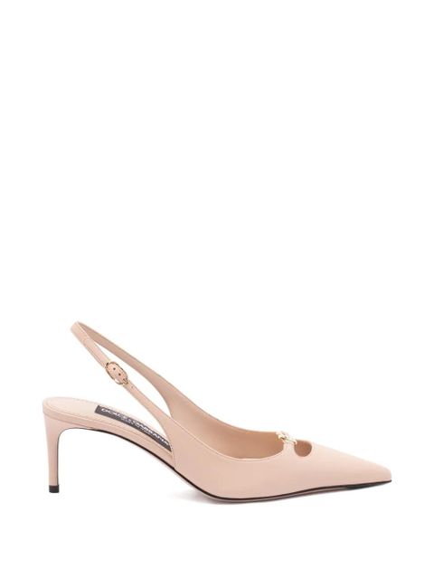 Dolce & Gabbana slingback-strap leather pumps - Neutrals - zdjęcie produktu nr 1