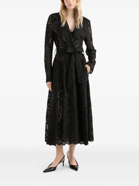 Dolce & Gabbana lace belted coat - Black - zdjęcie produktu nr 2