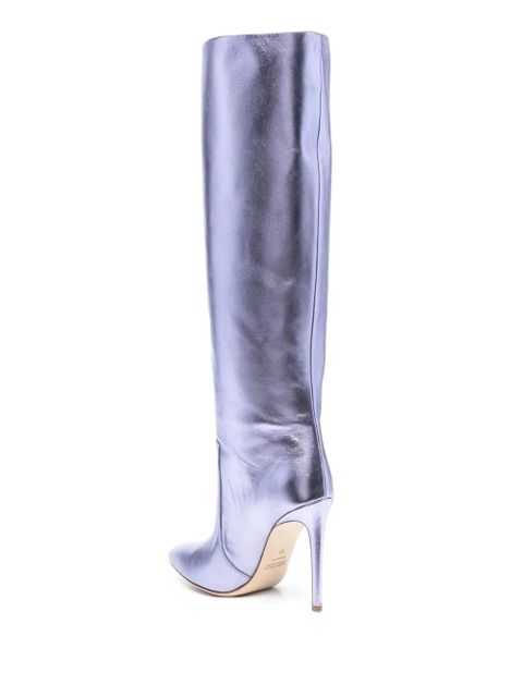 Paris Texas 115mm leather stiletto boots - Purple
