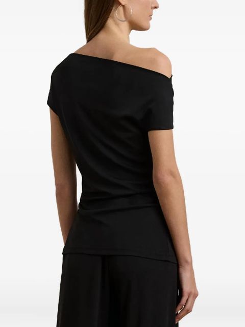 Lauren Ralph Lauren asymmetric one-shoulder top - Black