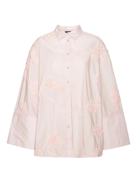 ROTATE BIRGER CHRISTENSEN flower oversized shirt - Pink - zdjęcie produktu nr 1