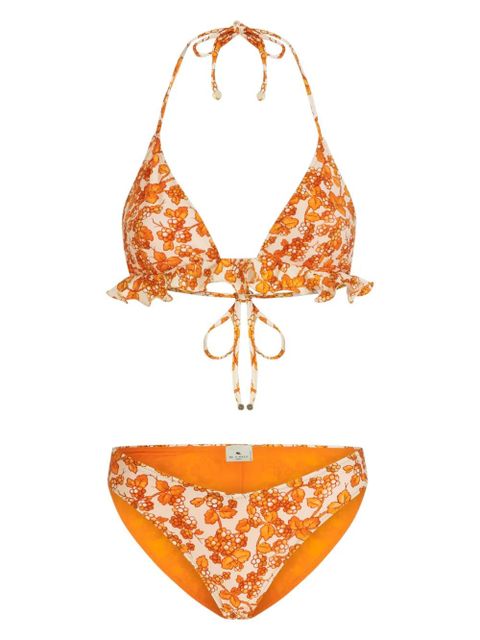 ETRO Berry-print triangle bikini - Orange - zdjęcie produktu nr 1