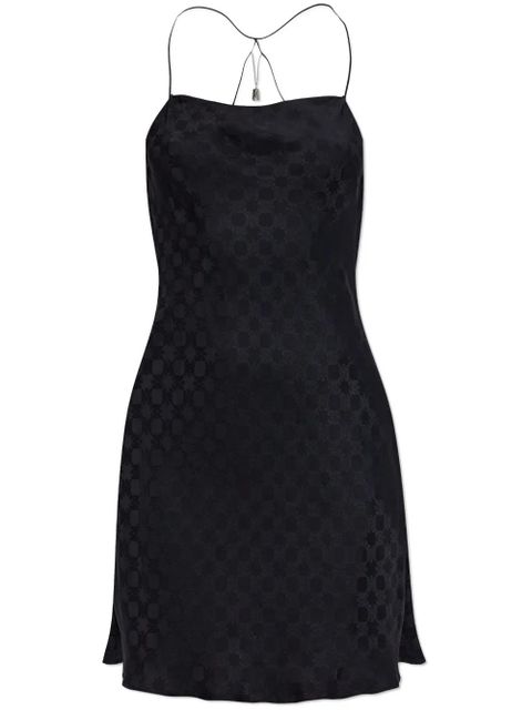 AMIRI monogram-pattern mini dress - Black - zdjęcie produktu nr 1