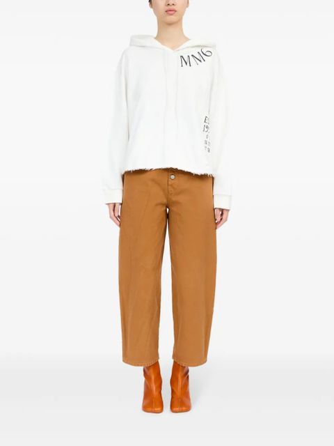 MM6 Maison Margiela logo-print hoodie - White - zdjęcie produktu nr 2