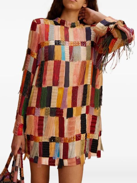 ALEMAIS Majorelle embellished mini dress - Red