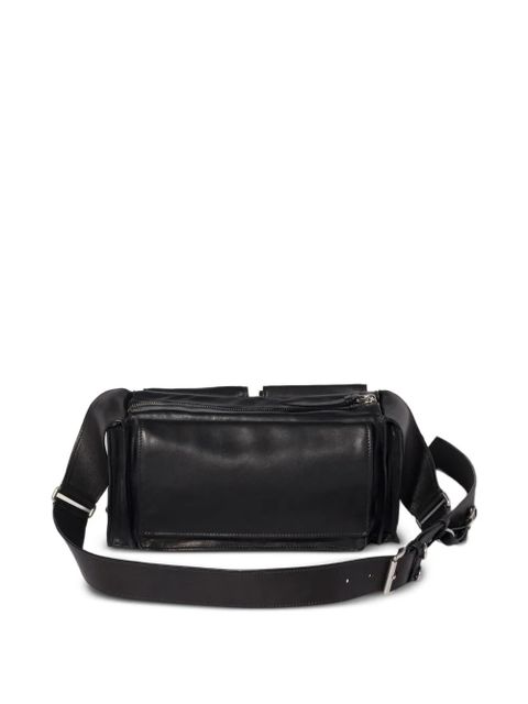 Miu Miu flap-pockets leather shoulder bag - Black