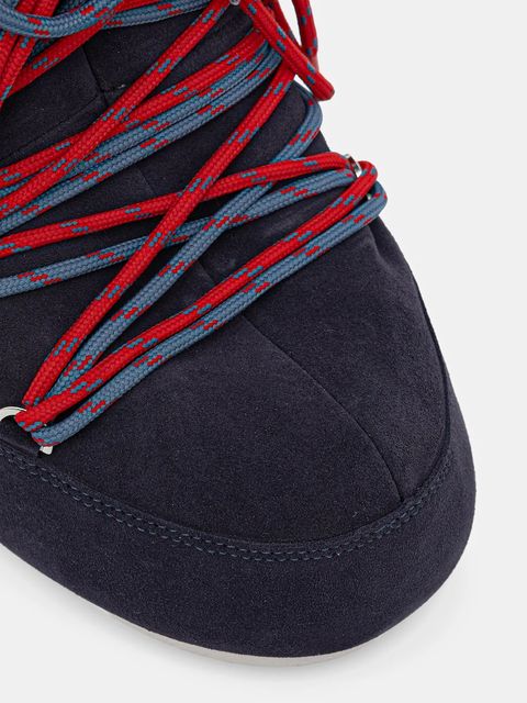 Moon Boot śniegowce MB ICON SUEDE LACES kolor granatowy 80D1403050 F017